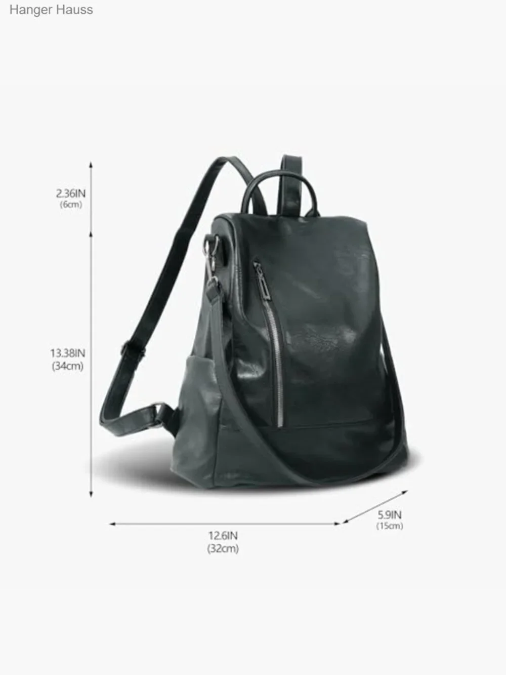 Vegan Leather Anti-theft Travel Backpack Purse - 3 Ways to Wear